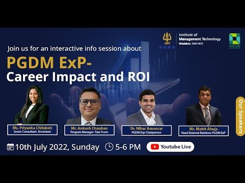 PGDM ExP- Career Impact and ROI | IMT Ghaziabad