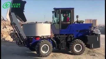 Luton Self loading pan mixer truck test video