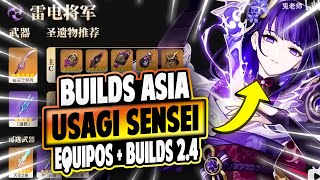 LAS BUILDS META DE ASIA PARA PERSONAJES ? Tier List Usagi Sensei 2.4 | Genshin Impact Español