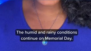 Scattered downpours continue through Memorial Day afternoon