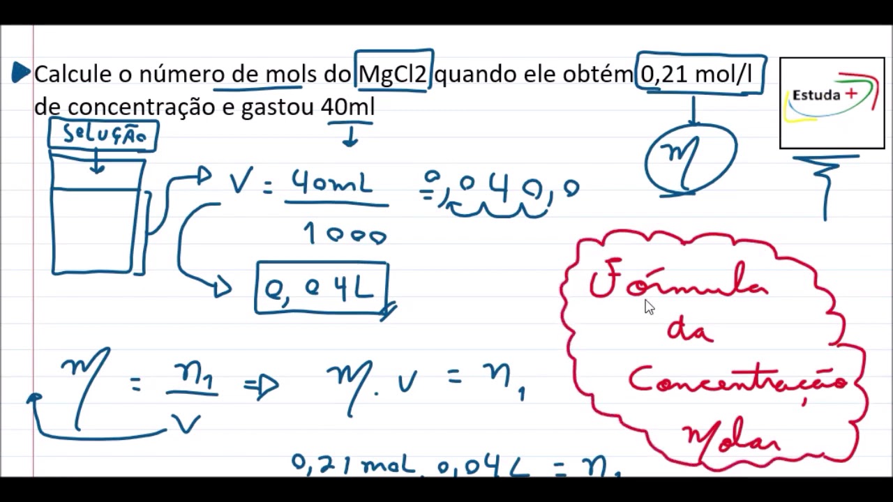 Calcule O N mero De Mols Do MgCl2 Quando Ele Obt m 0 21 Mol l De calcule-o-n-mero-de-mols-do-mgcl2-quando-ele-obt-m-0-21-mol-l-de