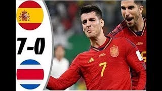 ไฮไลท์ฟุตบอลโลก สเปน vs คอสตาริกา 7-0 //Spain vs Costa Rica 7 - 0 FiFa World Cup Qatar 2022