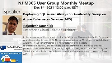 Deploying SQL server Always on Availability Group on Azure Kubernetes Services(AKS)