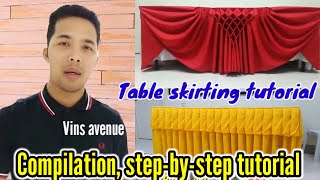 Table skirting tutorial knife pleats and diamond design with scallop tutorial