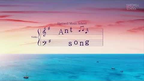 Violin songs for beginners: Ant song with Piano