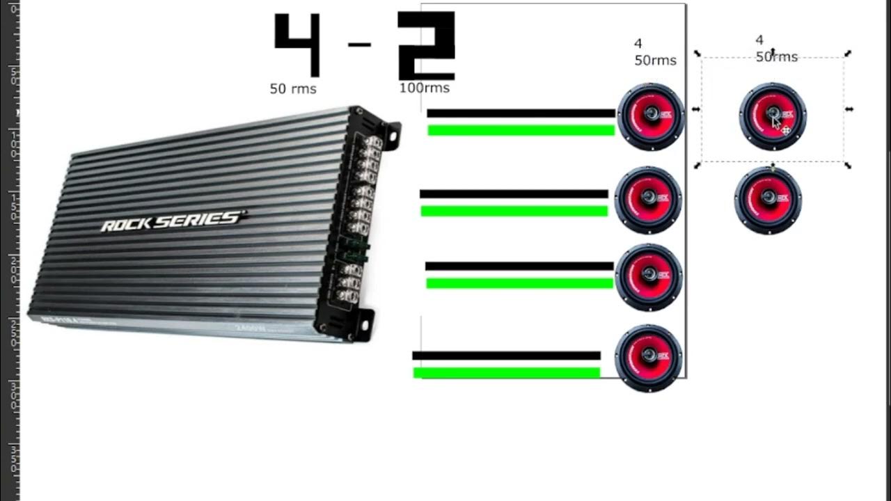 Como conectar mas de 4 bocinas a mi amplificador - YouTube