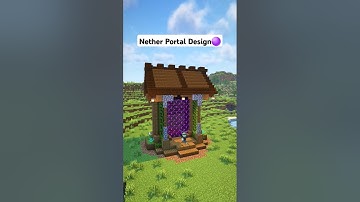 Minecraft Nether Portal Design🟣 Tutorial #shorts #minecraft #tutorial #foryou #fyp #portal