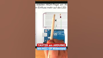 Taster am Arduino anschließen (mit Pull-Up-Widerstand)