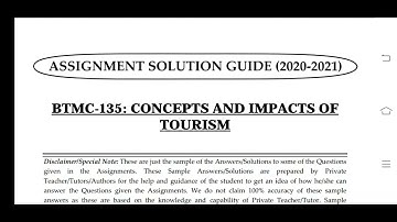 BTMC 135 Ignou Solved Assignment