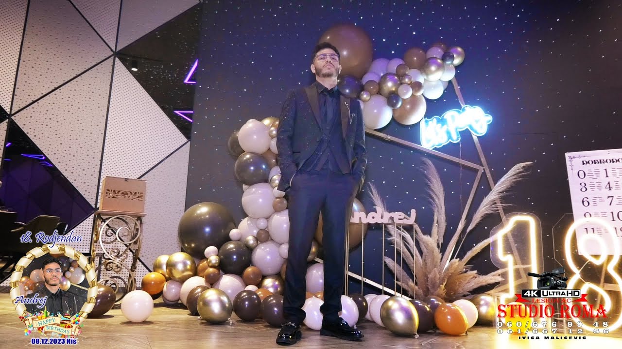 18.RODJENDAN ANDREJ PART 1 - 08.12.2023 NIS STUDIO ROMA 4K IVICA LESKOVAC