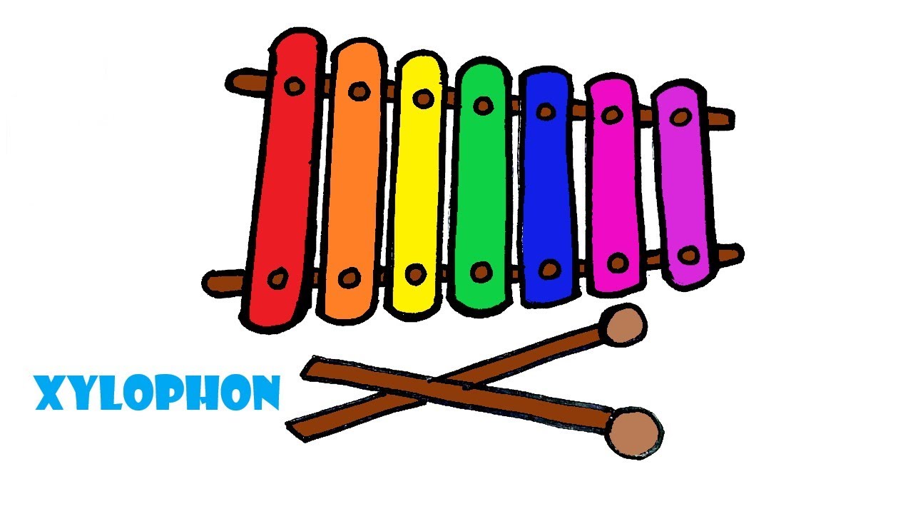 Xylophone Drawing Realistic - Drawing Skill