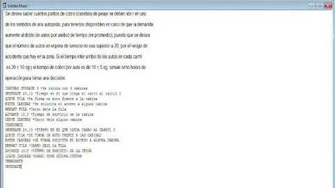 Ejemplo simulación en GPSS