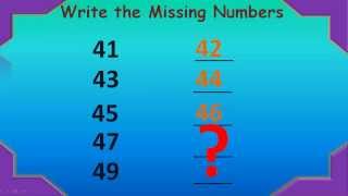 Kids Numbers Learning - Write Missing Numbers (41 - 50 Numbers)