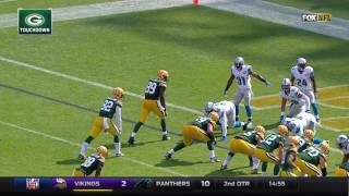aaron rodgers to richard rodgers for the play action td pass lions vs packers nfl