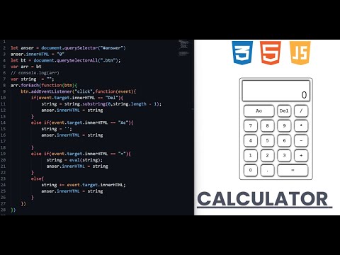 CALCULATOR using Html ,CSS and JavaScript. - YouTube