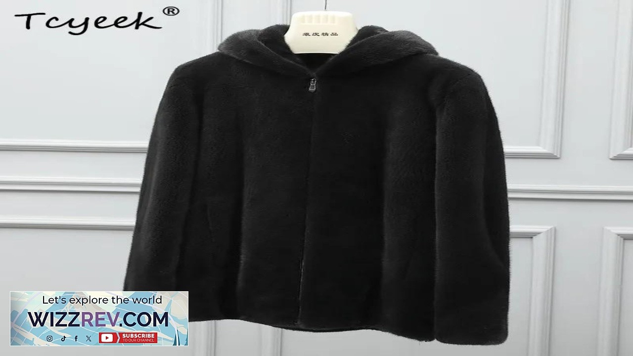 Мужская зимняя одежда Tcyeek: пальто из натурального норкового меха, куртка с капюшоном из натура...