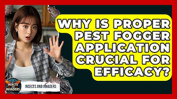 Why Is Proper Pest Fogger Application Crucial For Efficacy? - Insects and Invaders