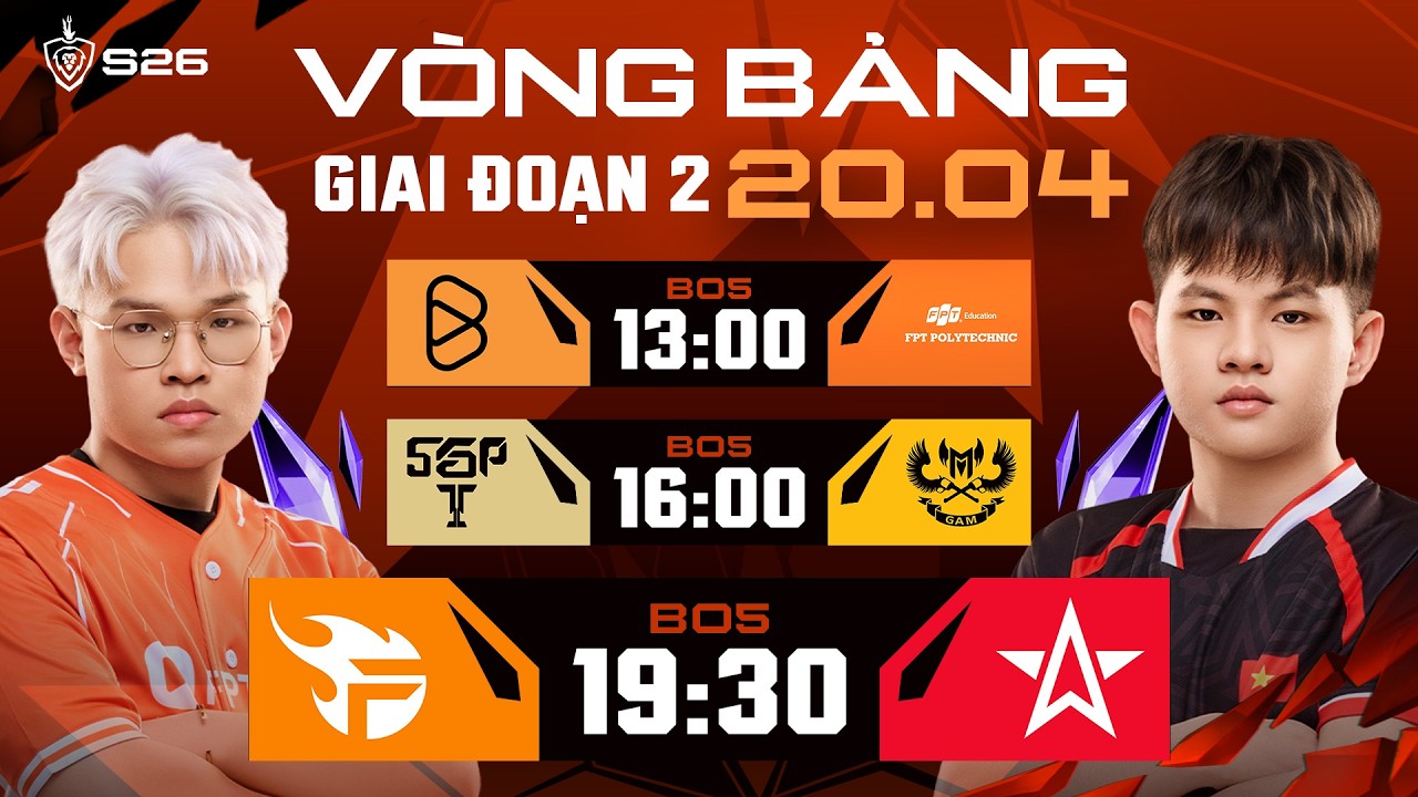 🔴 TRỰC TIẾP: FPT x FLASH vs ONE STAR ESPORTS | GIAI ĐOẠN 2 | ĐTDV MÙA XUÂN 2026