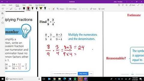 Multiplying Fractions Using the Standard Algorithm