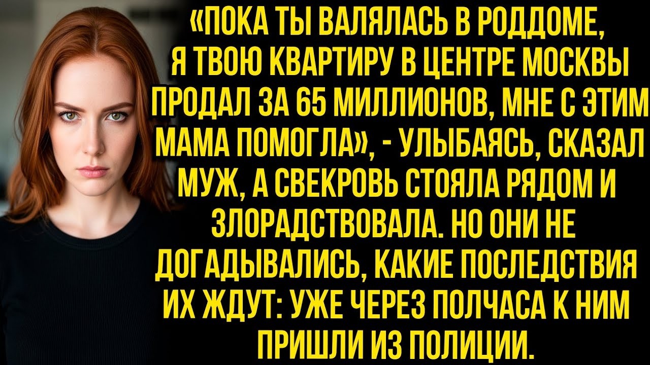 «Пока ты валялась в роддоме, я твою квартиру в центре Москвы продал за 65 миллионов» — сказал муж