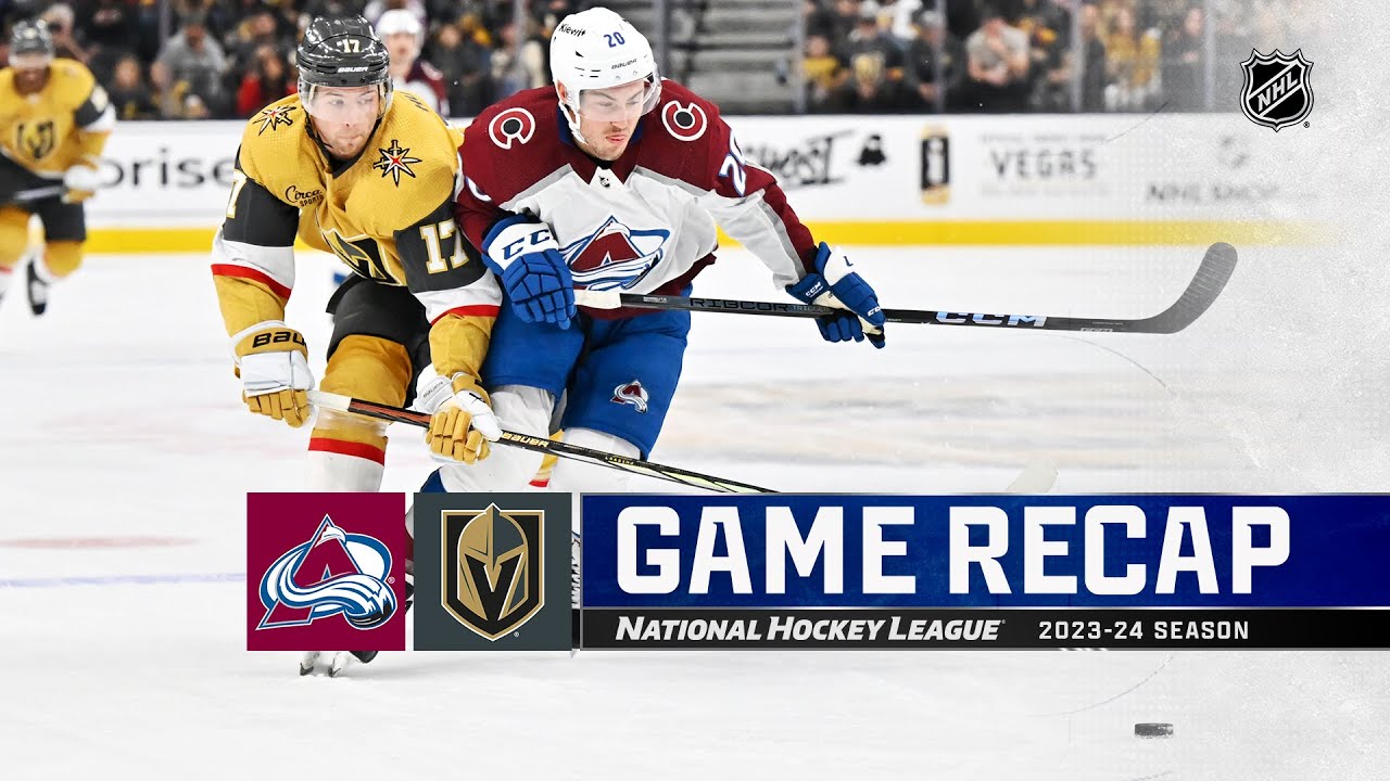 Avalanche @ Golden Knights 10/5 | NHL Highlights 2023 - YouTube