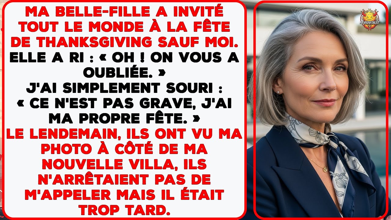 Ma belle-fille ne m'a pas invitée à Thanksgiving — Mais le lendemain, elle a vu ma nouvelle villa.
