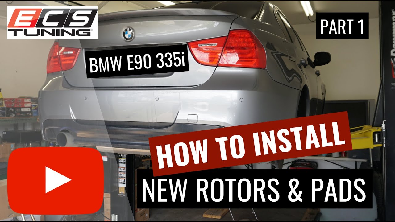 HOW TO Install Rotors & Pads on a BMW E90 PART 1 YouTube