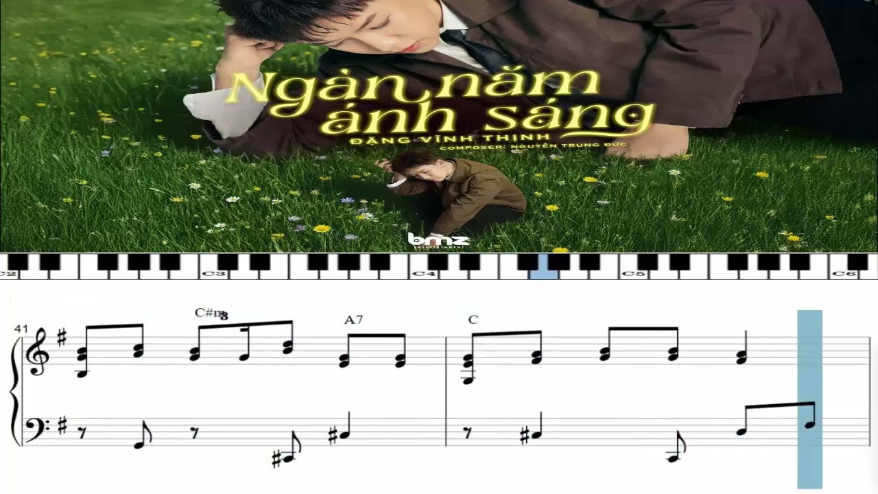 NGÀN NĂM ÁNH SÁNG - ĐẶNG VĨNH THỊNH | Sheet music for piano | cover by yeci