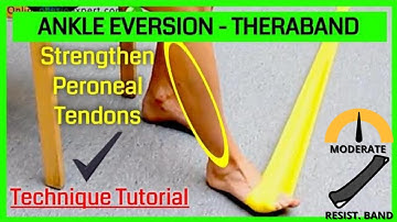 Ankle Eversion With Resistance Band Strengthening Exercise Tutorial - ONLINE PHYSIO EXERCISES