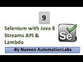Selenium WebDriver Scenarios with Java 8 - Streams and Lambda Expressions