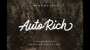 Free download font AutoRich Monoline Script - - Beautiful fonts