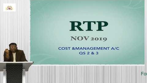 CA Inter Costing RTP  NOv 19 Question on Labour & Overheads