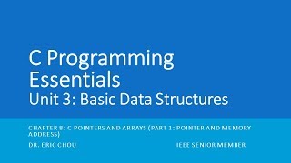 Chapter 8: Pointers and Arrays (Part 1: Pointer and Memory Address) Profile