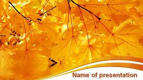 Yellow Tree PowerPoint Template by PoweredTemplate.com