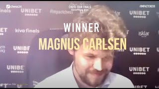 Magnus Carlsen wrote a blog post: Passion must be the main driver. It is  unlikely that I will play another match unless maybe if the next challenger  represents the next generation. (Alireza