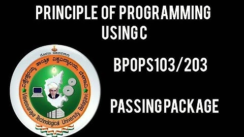 POP Using C vtu important questions|BPOPS103/203| #study #engineering #edu_updates