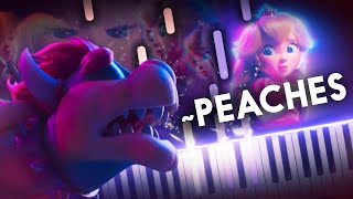 Video thumbnail of ""Peaches" by Jack Black - The Super Mario Bros. Movie [2023] OST (Synthesia Piano Tutorial)+SHEETS"
