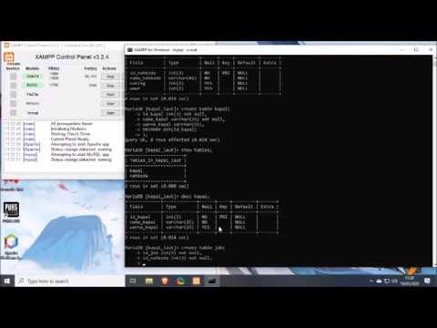 Tutorial Dasar Membuat Database dengan xampp shell - YouTube