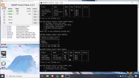 Tutorial Dasar Membuat Database dengan xampp shell