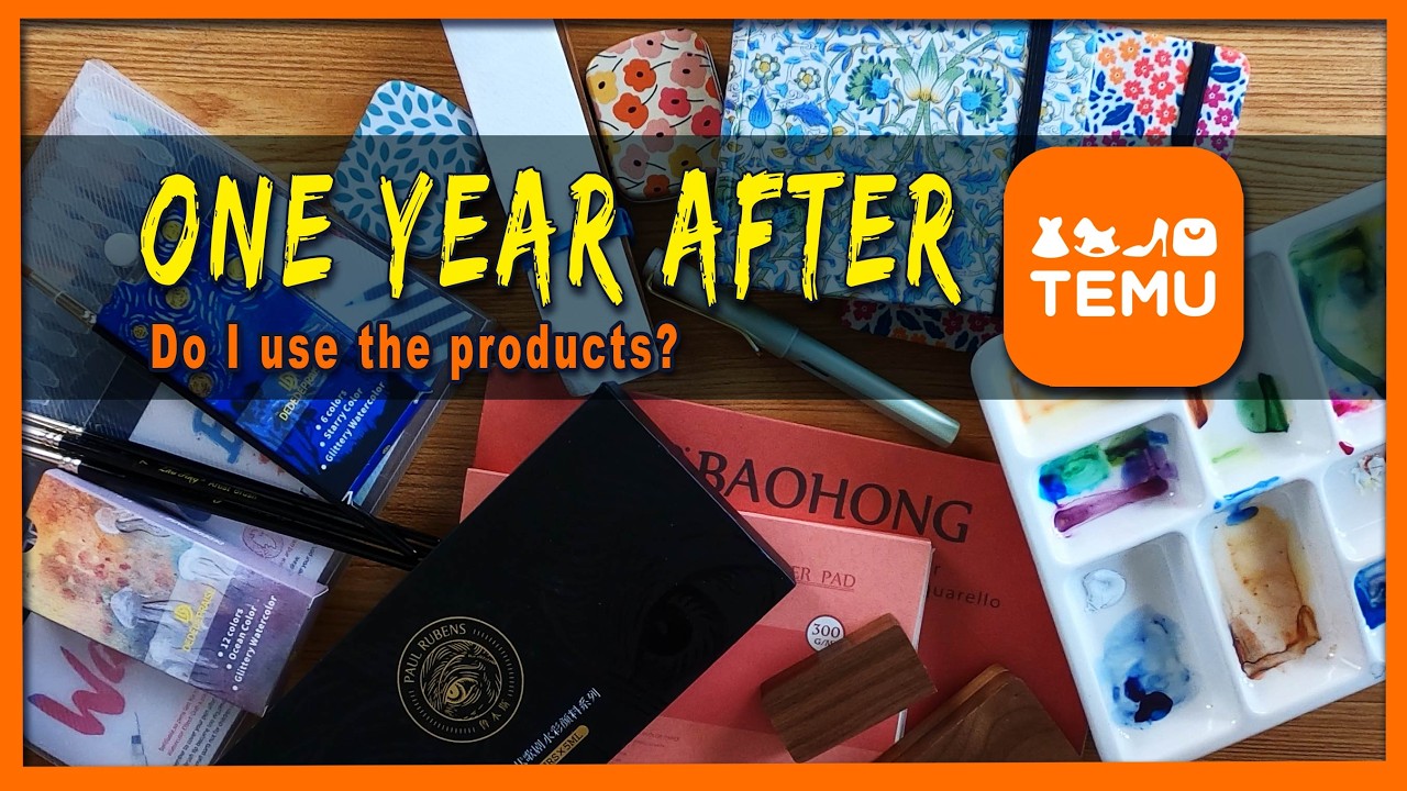 👉 Reviewing all the ART SUPPLIES I bought from TEMU one year ago. Have I used them? Are they good? 🤔