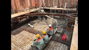 Kho Tư liệu Xây dựng - Cách bơm bê tông tươi vào vách tầng hầm từ bơm ngang cho nhà phố