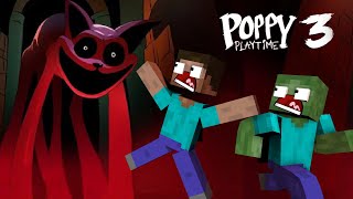 Monster School : Catnap Horror Story Poppy Playtime 3  Minecraft Animation