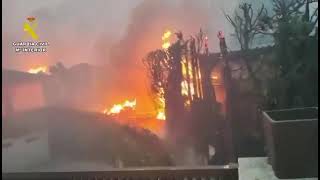 Espeluznante imagen del incendio de Tres Cantos