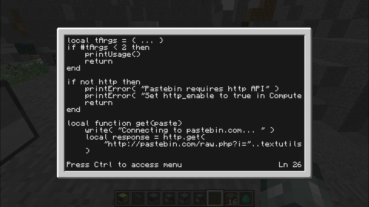 ComputerCraft PasteBin Fix [2024] YouTube