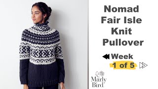 Nomad Knit Fair Isle Pullover 1 of 5 || Yoke Sweater || This or That Knit-along Video 1 of 5