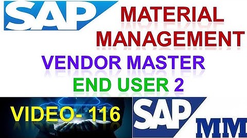 How to Configure Vendor Master End User in Material Management | Vendor Master Sap | DK TECHNOLOGIES
