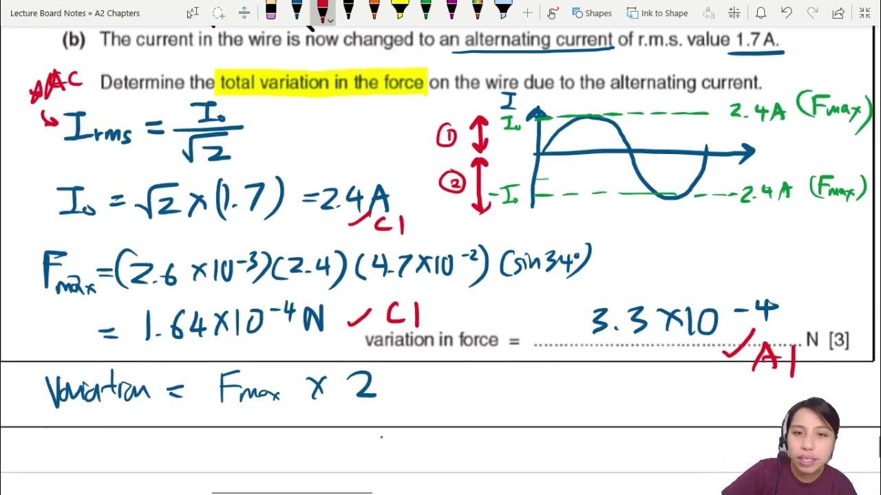 20.2a Ex2 ON14 P42 Q6 Current rms and Variation in Force A2