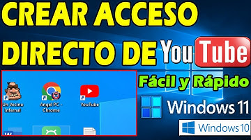 COMO CREAR ACCESO DIRECTO DE YOUTUBE EN EL ESCRITORIO DE WINDOWS 11 Y 10 🚀 ACTUALIZADO 💥