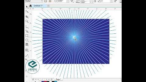 Using impact & gradient  tool and create a light+ dark blue Background in corel draw
