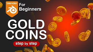 Blender Tutorial: Create Falling Coins with Cylinder, Text & Particles #blender #tutorial #polyeevee